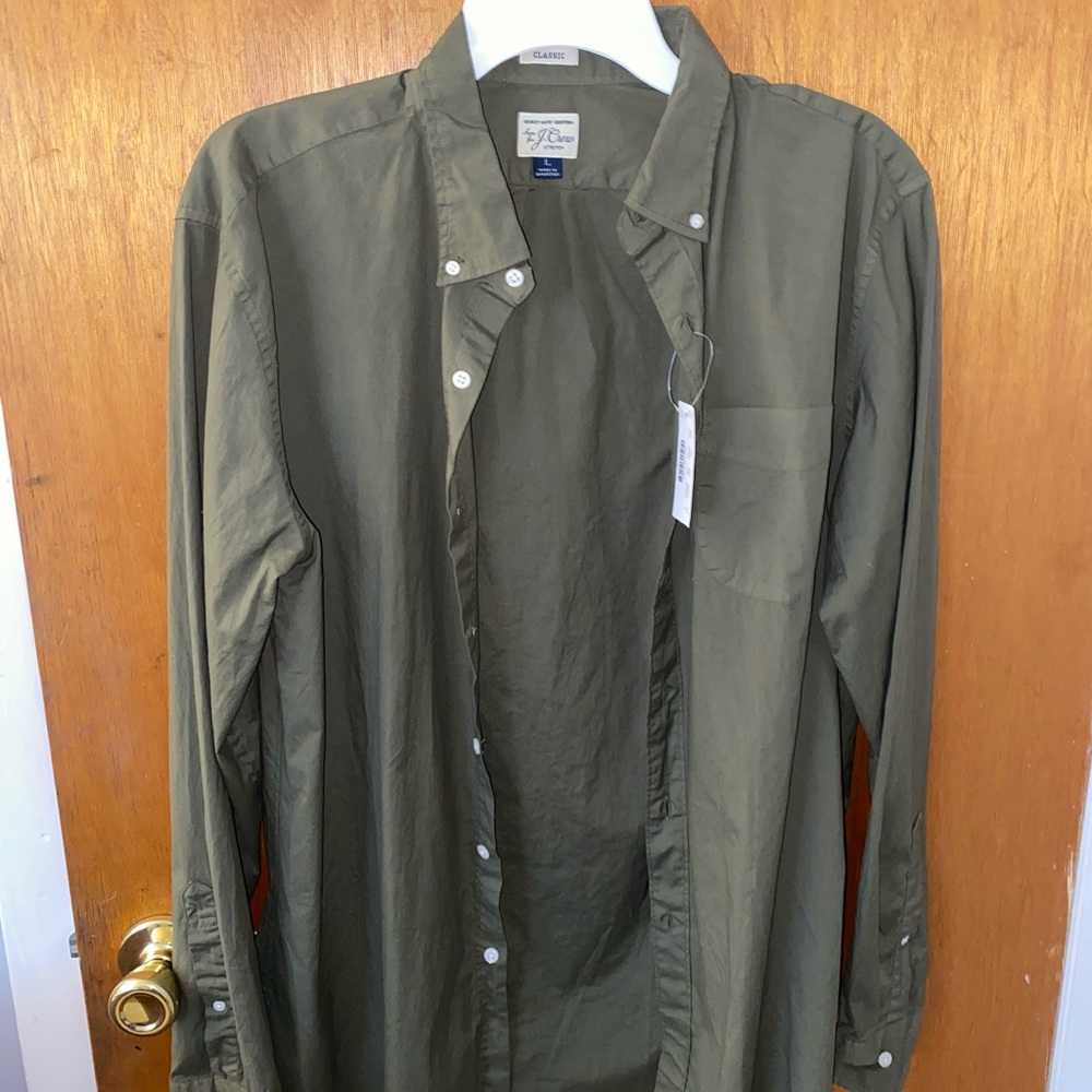 Green J. Crew button down.
